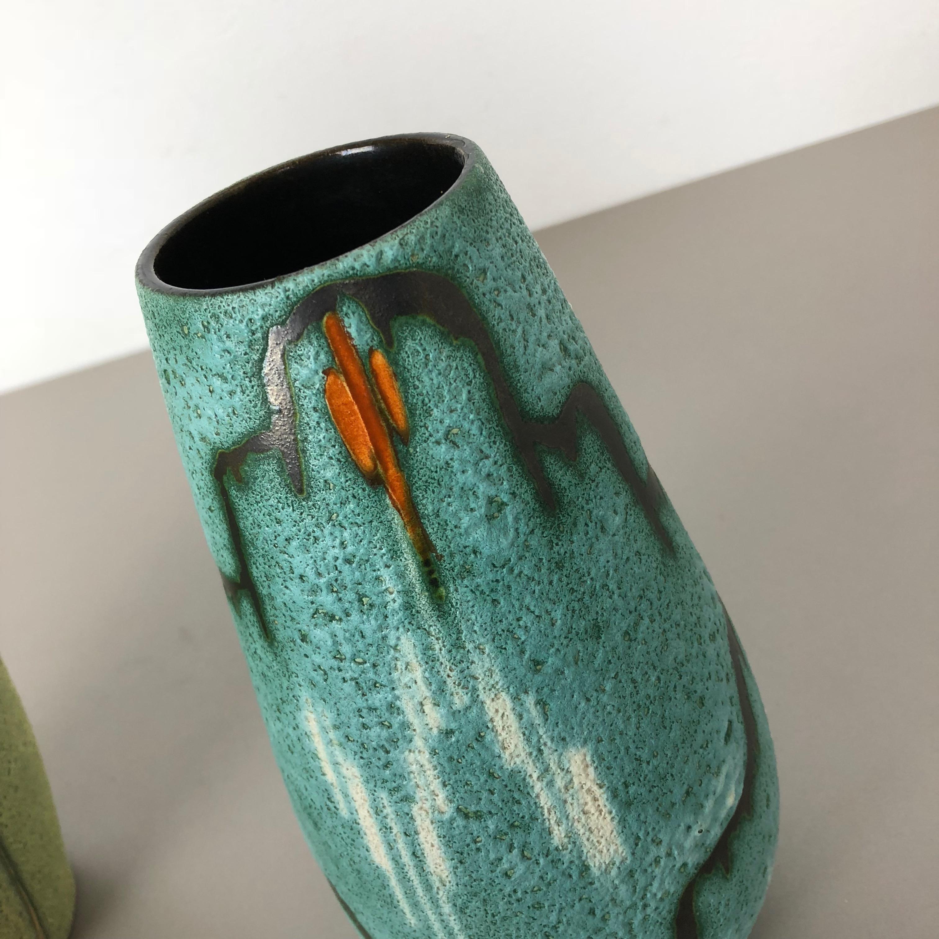 Set von zwei Vintage-Vasen „FOREIGN“ aus Keramik, hergestellt von Scheurich, Deutschland, 1960er Jahre im Angebot 13
