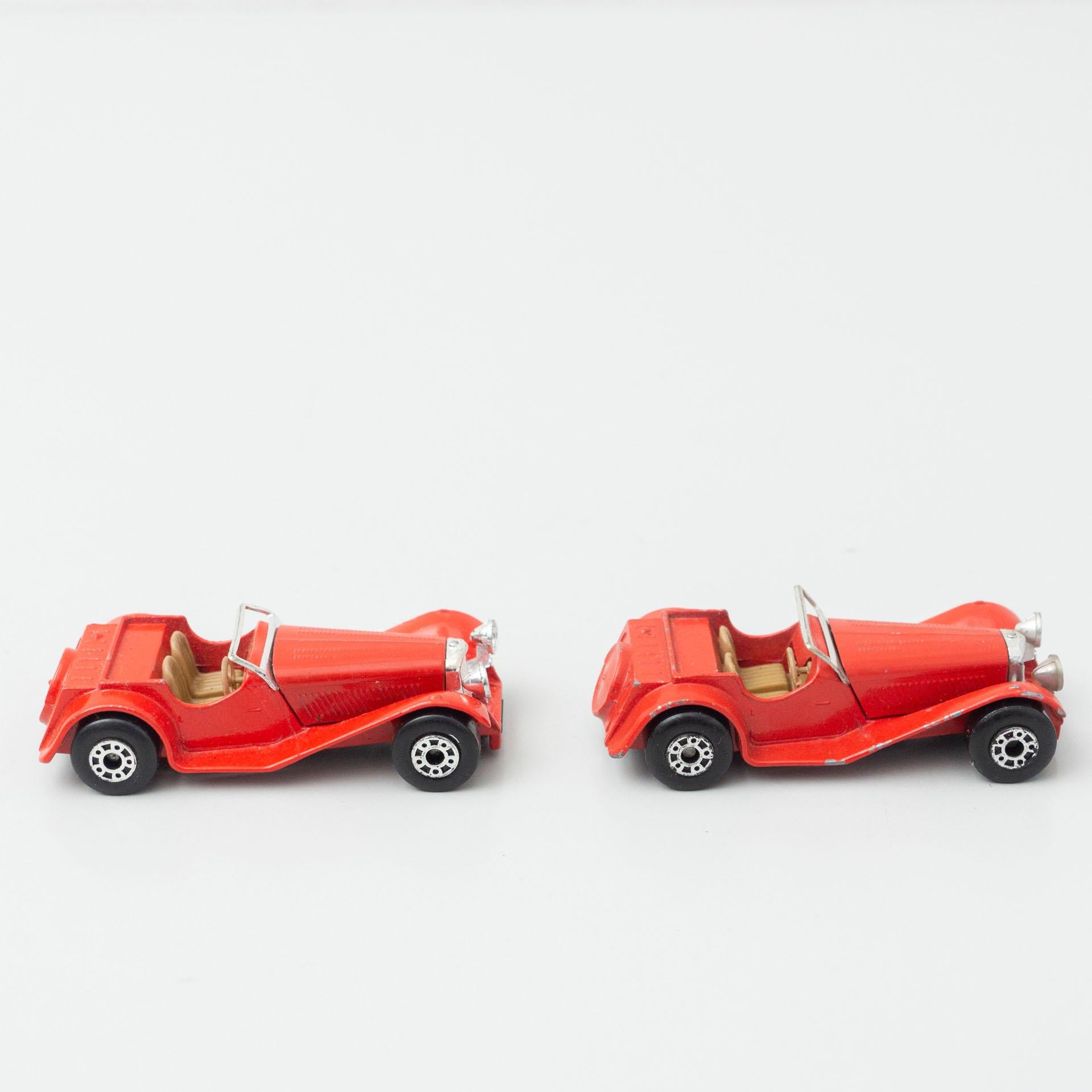 Set of Two Vintage Ssico Jaguar Match Box Car Toys, circa 1960 In Good Condition For Sale In Barcelona, Barcelona