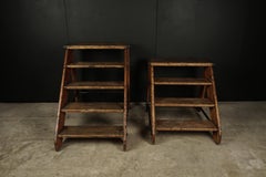 Set of Two Vintage Step Ladders from Belgium, circa 1940
