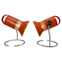 Conjunto de dos lámparas de mesa vintage de Chirana, años 70