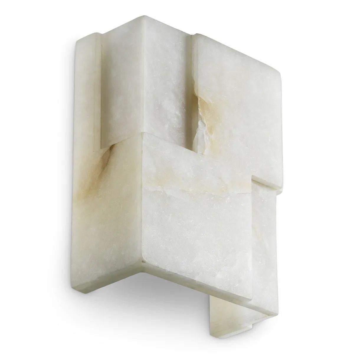 XXI secolo e contemporaneo Set di due lampade da parete - Alabastro in vendita