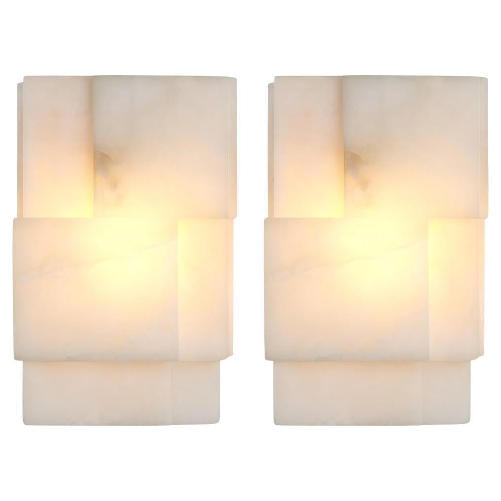 Set di due lampade da parete - Alabastro