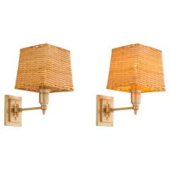 Set of Two Wall Lamp in Brass Finish
