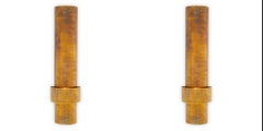 Set aus zwei Wandlampen mit Messingoberfläche