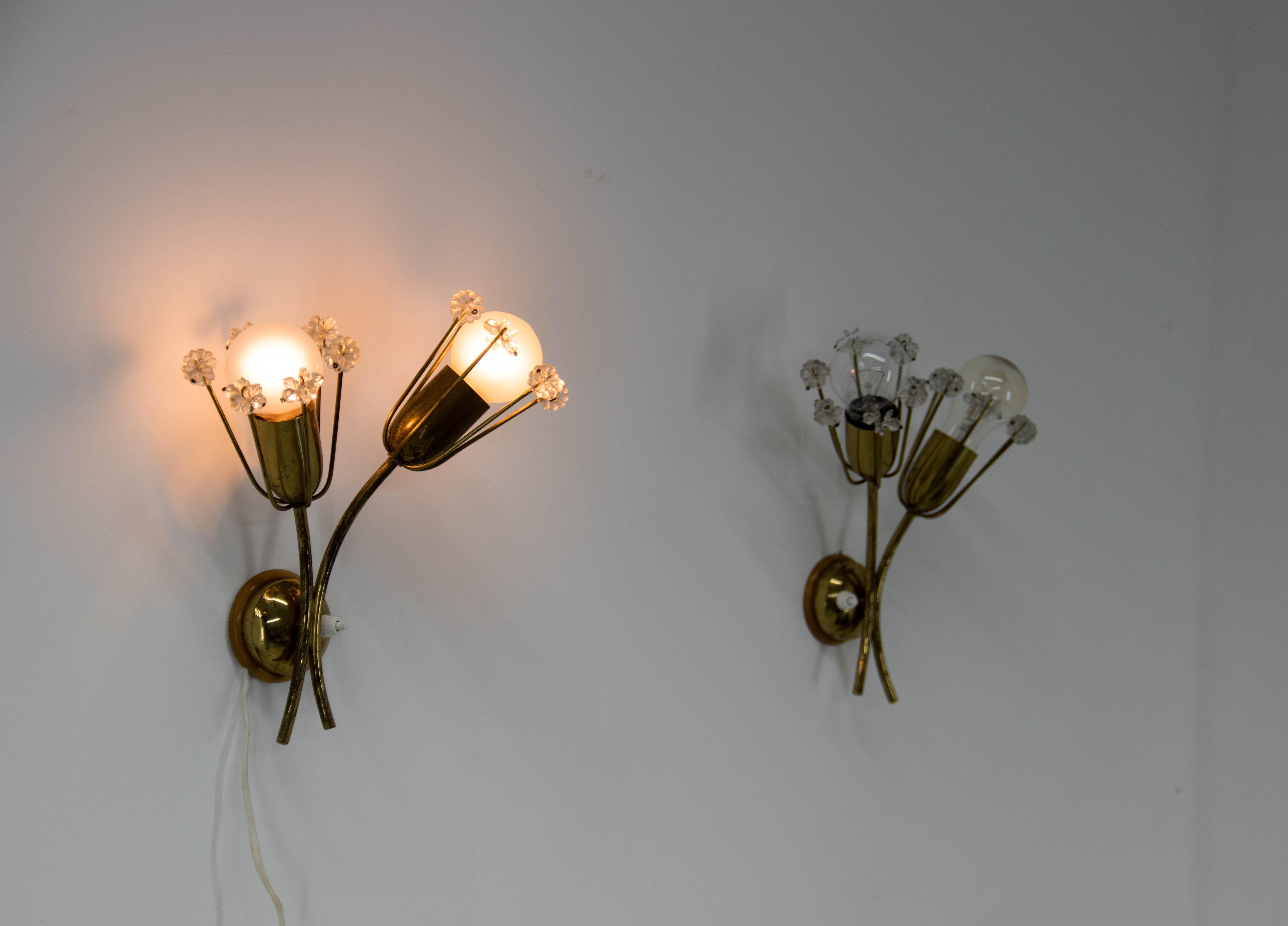 Ensemble de deux appliques par Emil Stejnar pour Rupert Nikoll, années 1950 en vente 1