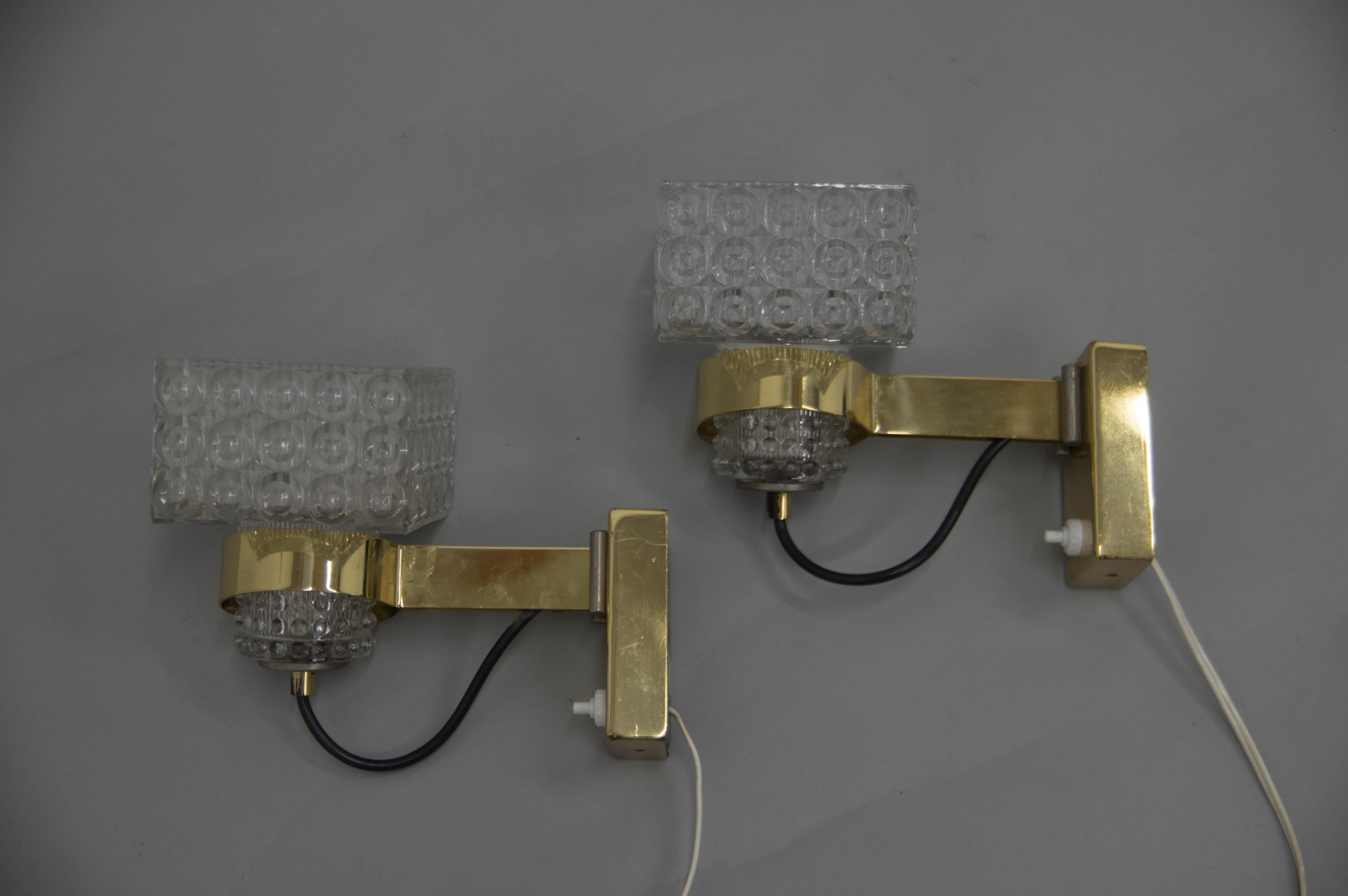 Set of Two Wall Lamps by Lidokov, 1970s For Sale 1