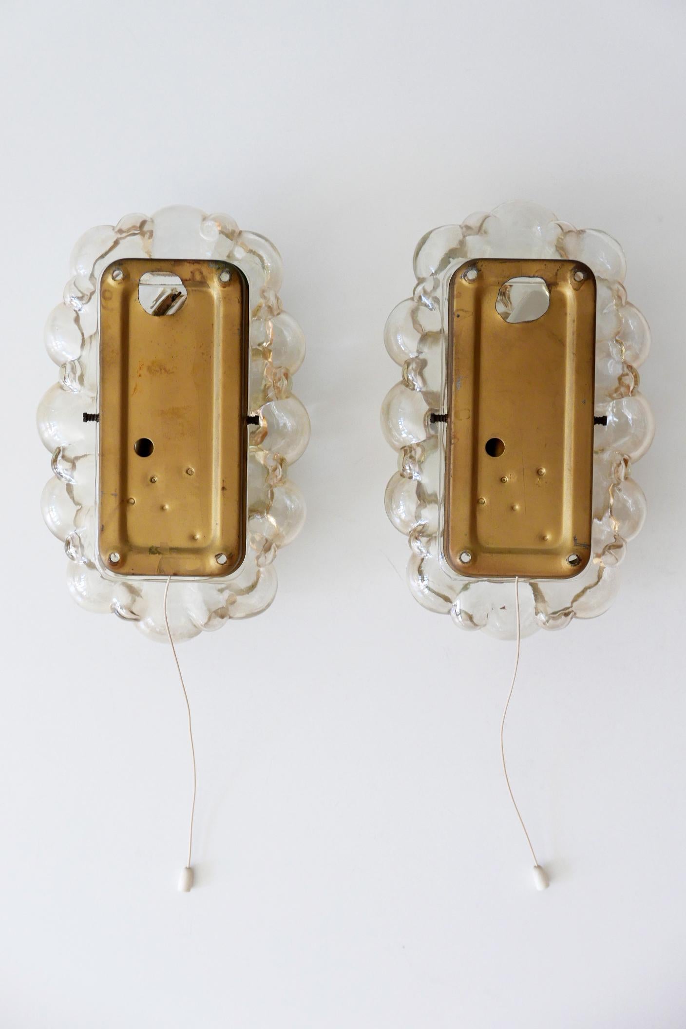 Set of Two Wall Lamps or Sconces by Helena Tynell for Glashütte Limburg, 1950s 6