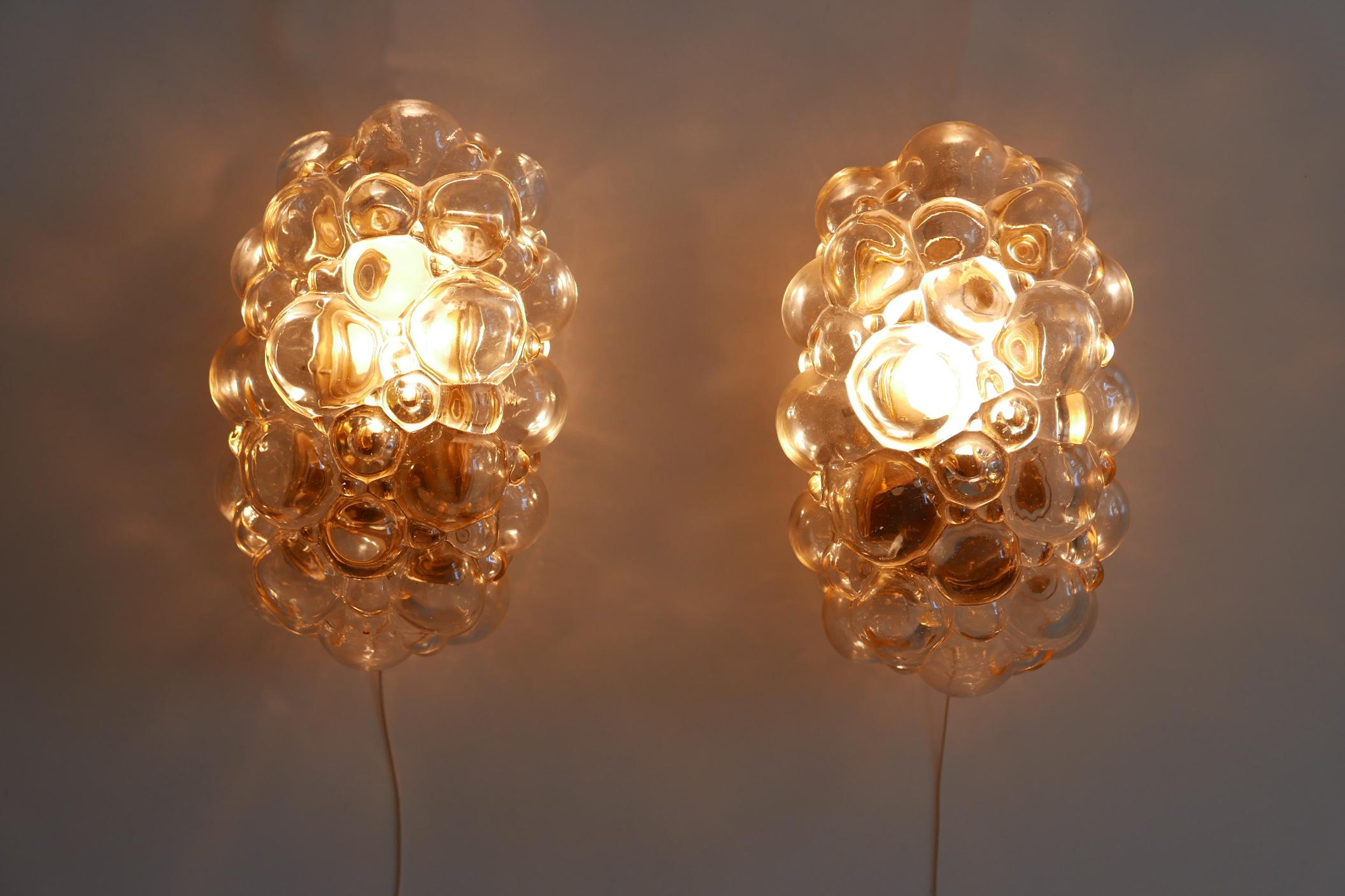 Set of Two Wall Lamps or Sconces by Helena Tynell for Glashütte Limburg, 1950s 2
