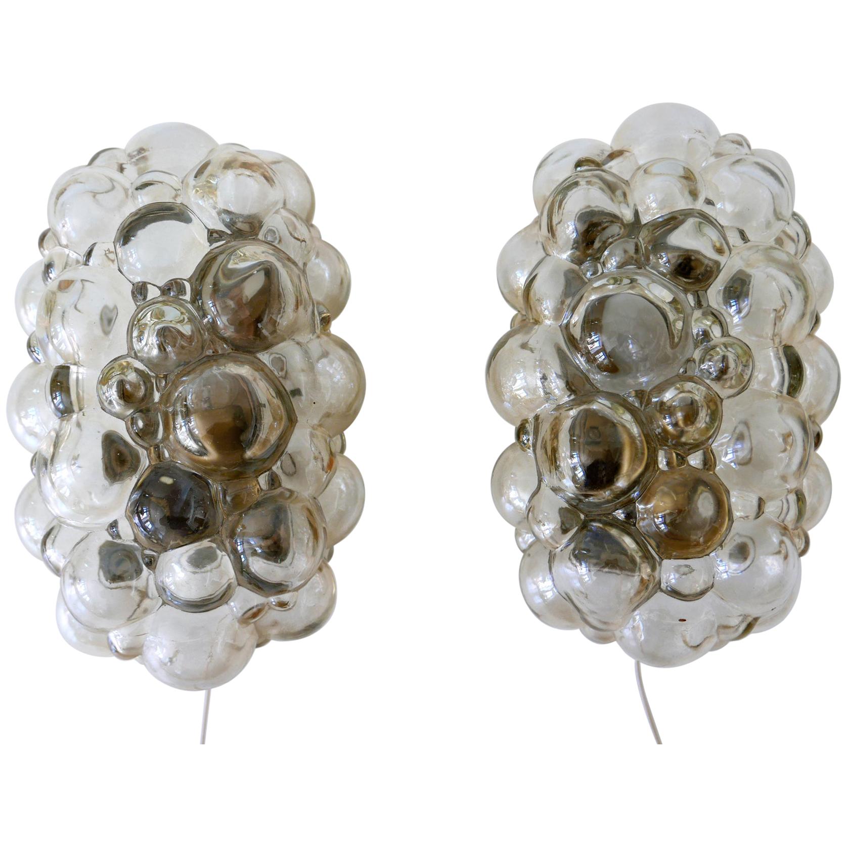 Set of Two Wall Lamps or Sconces by Helena Tynell for Glashütte Limburg, 1950s