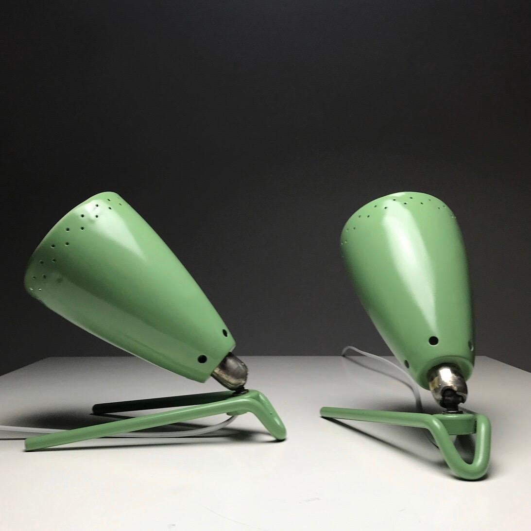 Mid-20th Century Set of Two Wall Light by Louis Kalff for Philips, Nederland, 1950s