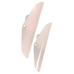Set Of Two Wall Lights In Pink Glass, Czechoslovakia 1960s