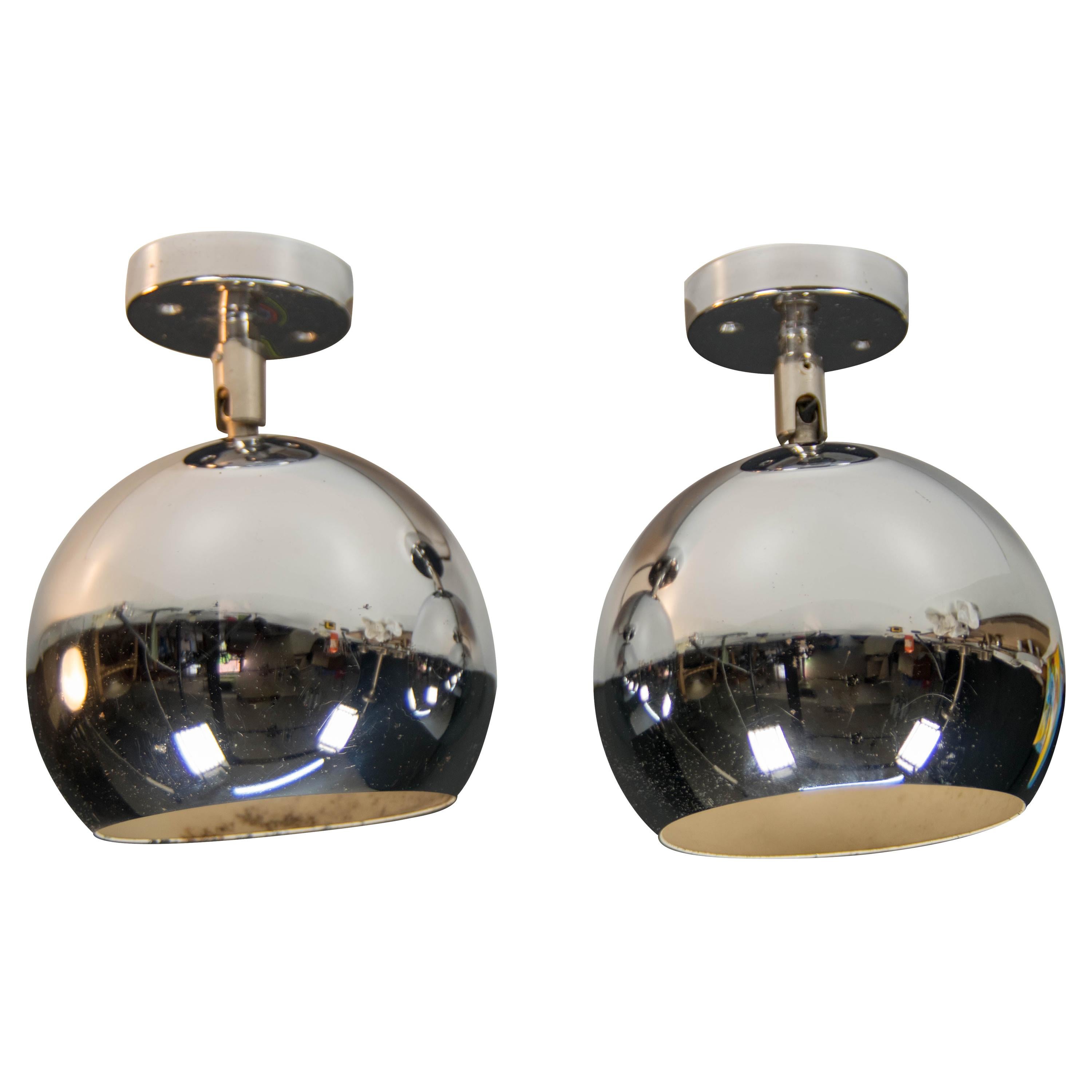 Set of Two Wall or Ceiling Lights, 1970s