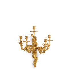 Set Of Two Wall sconces Lumière In Antique Brass Finish