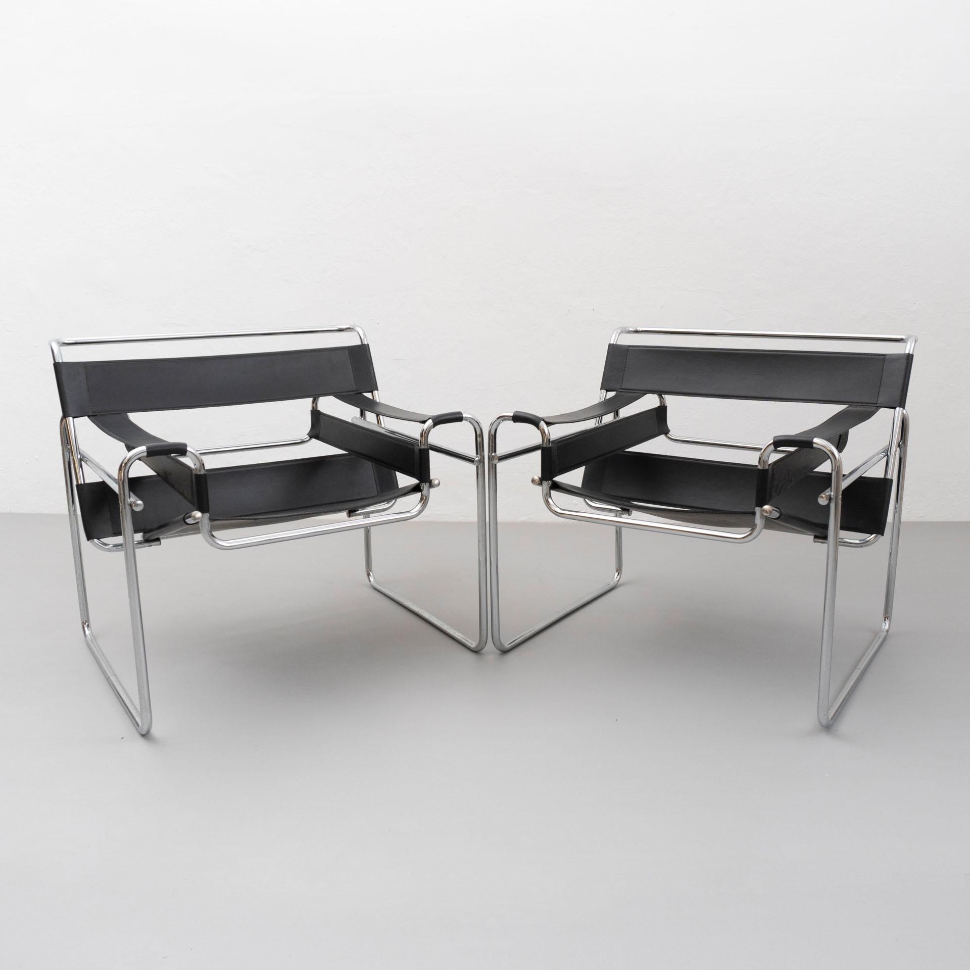 Set of Two Wassily Armchairs by Marcel Breuer In Good Condition In Barcelona, Barcelona
