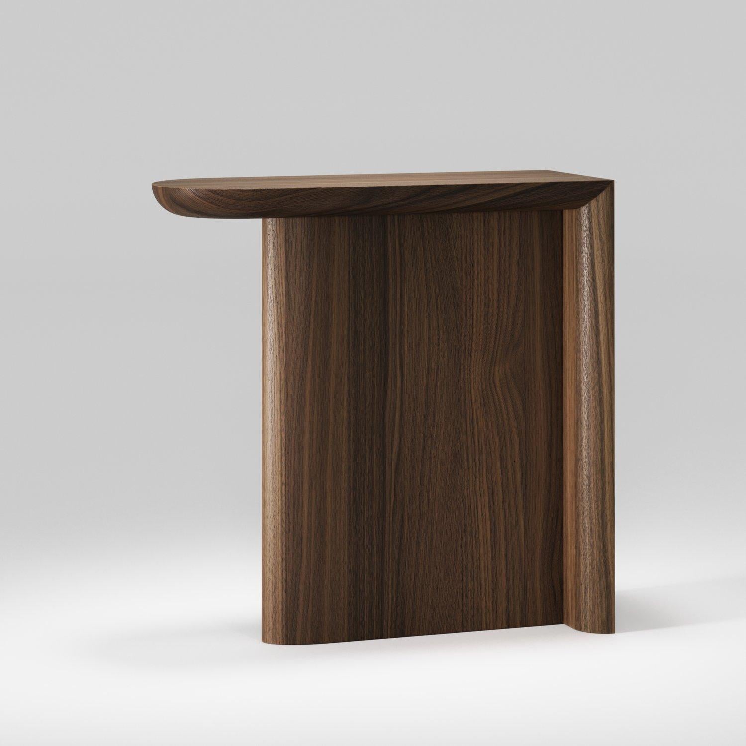 Wood Set of Two  Wewood RE-FORM Walnut Console by ALAIN GILLES For Sale