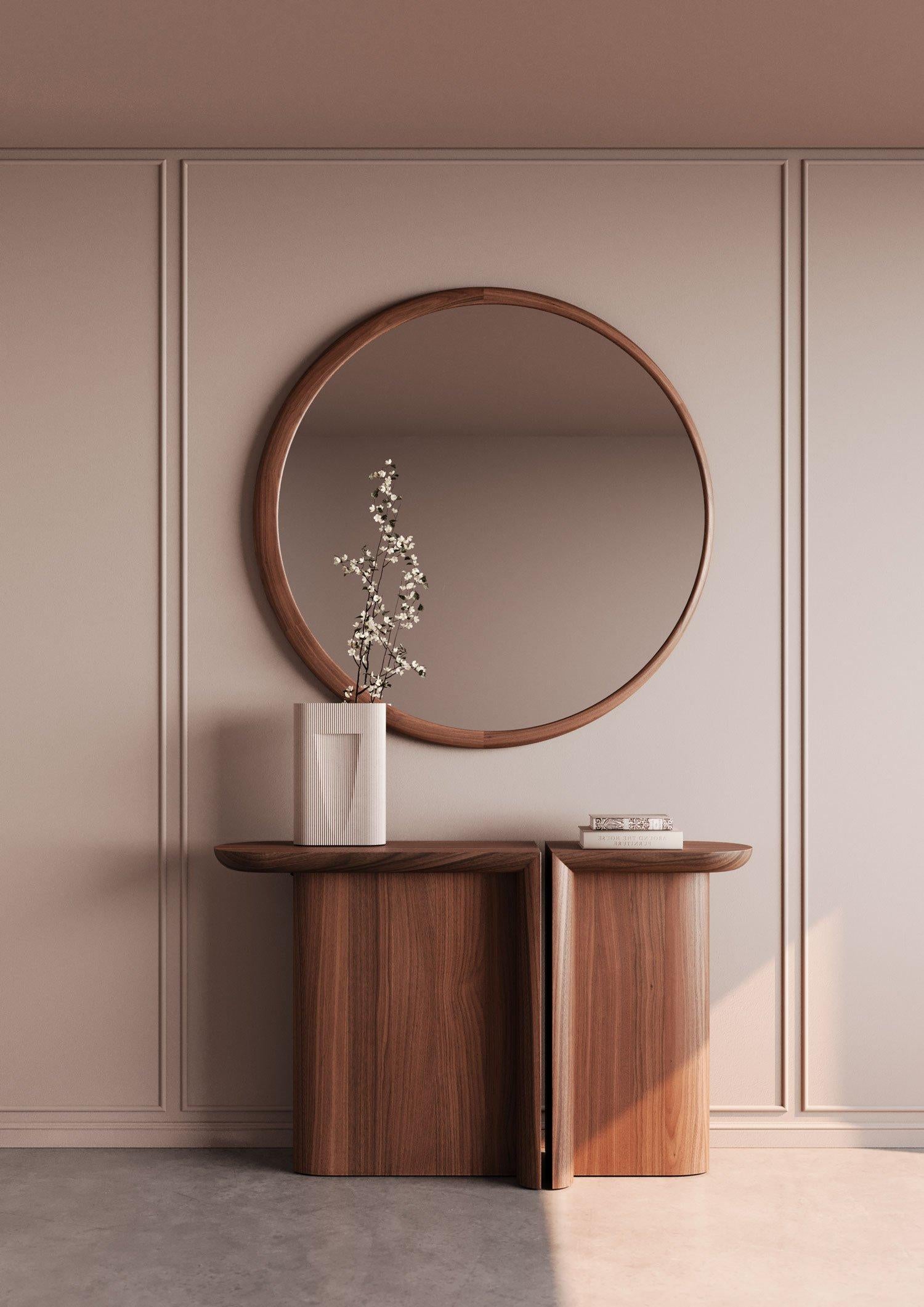 Set of Two  Wewood RE-FORM Walnut Console by ALAIN GILLES For Sale 3