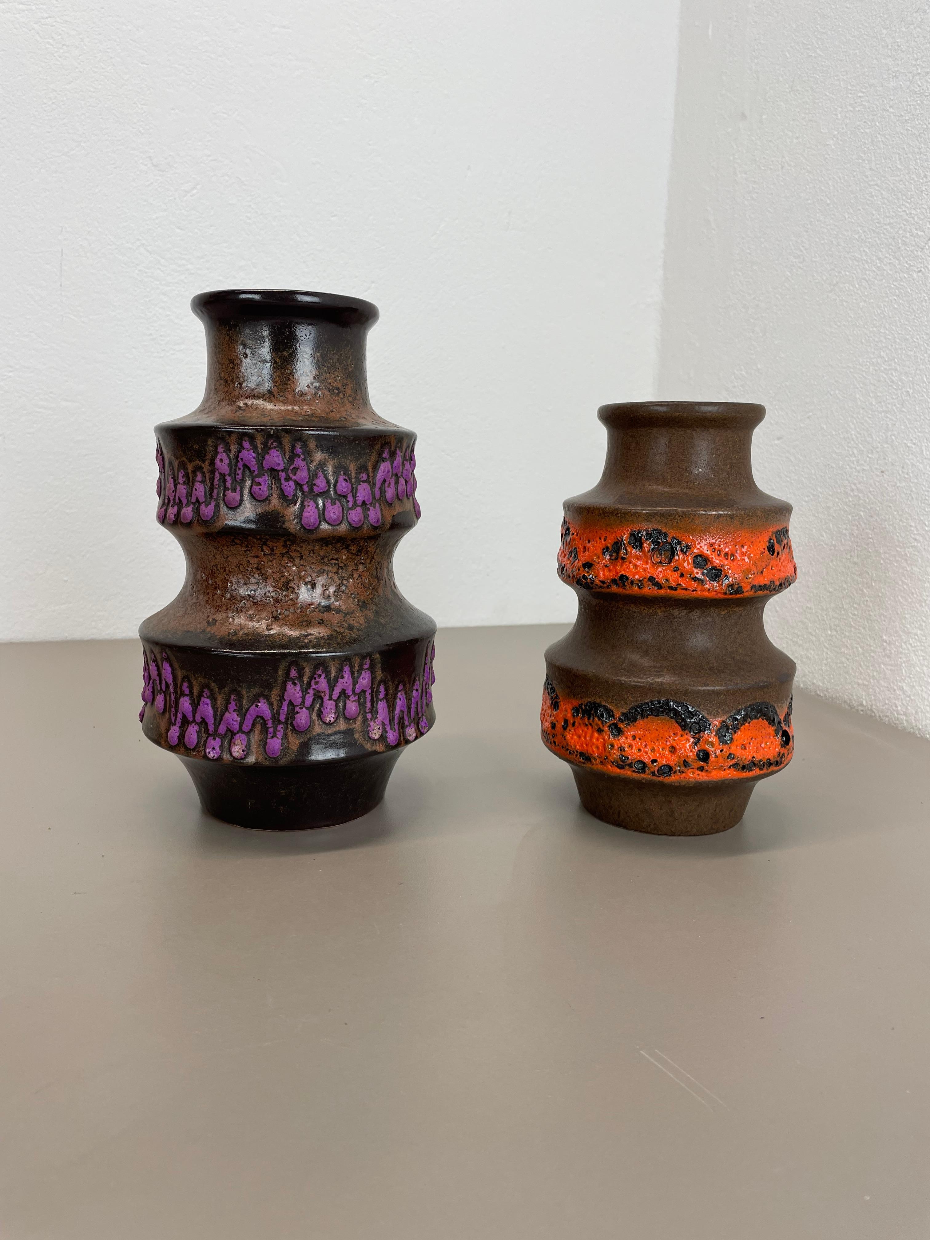 Tedesco Set di due vasi Fat Lava in ceramica WGP 