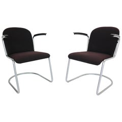 Set of Two W.H. Gispen M-413 Armchair, Dutch Design, 1953