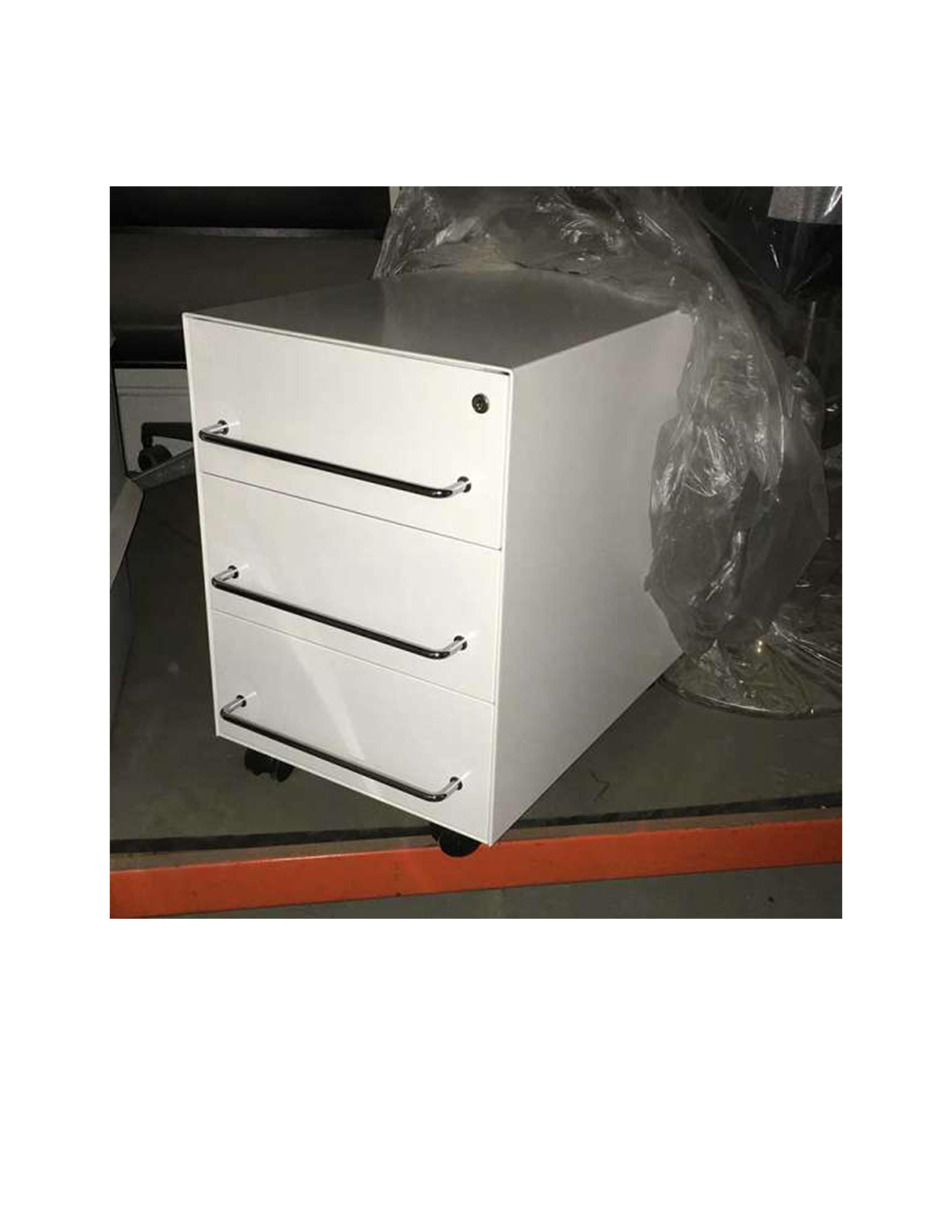 3 drawer pedestal white