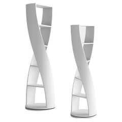 Set of Two White Bookcases from Mydna Collection by Joel Escalona
