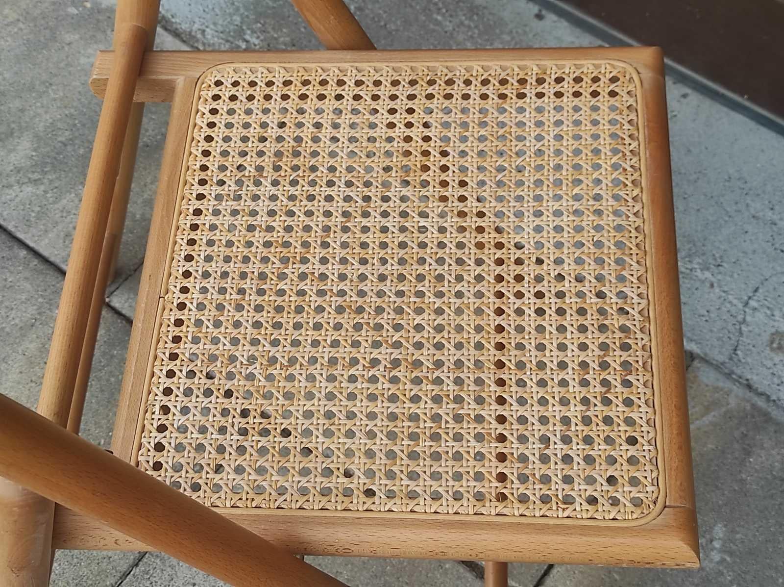 Ensemble de deux chaises pliantes en osier Italie des années 1970 en vente 3