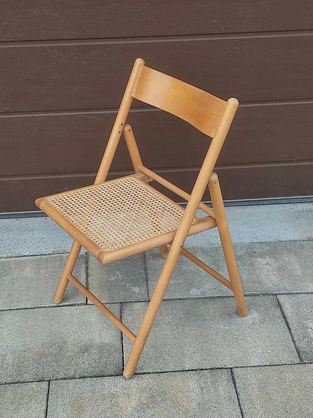 Ensemble de deux chaises pliantes en osier Italie des années 1970 en vente 5