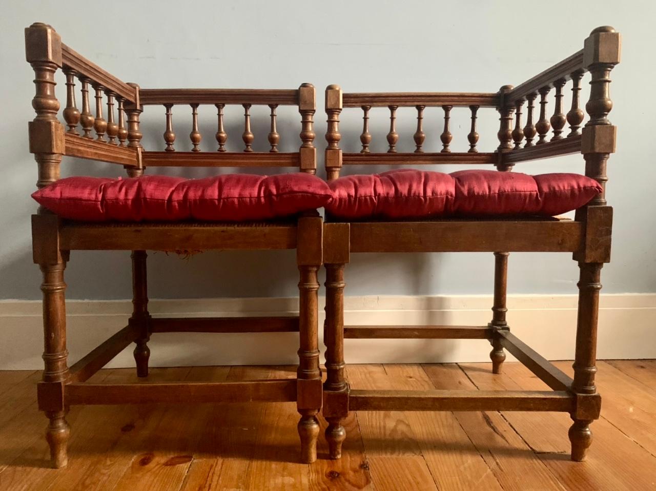 Ensemble de deux chaises en osier 19ème siècle  en vente 1