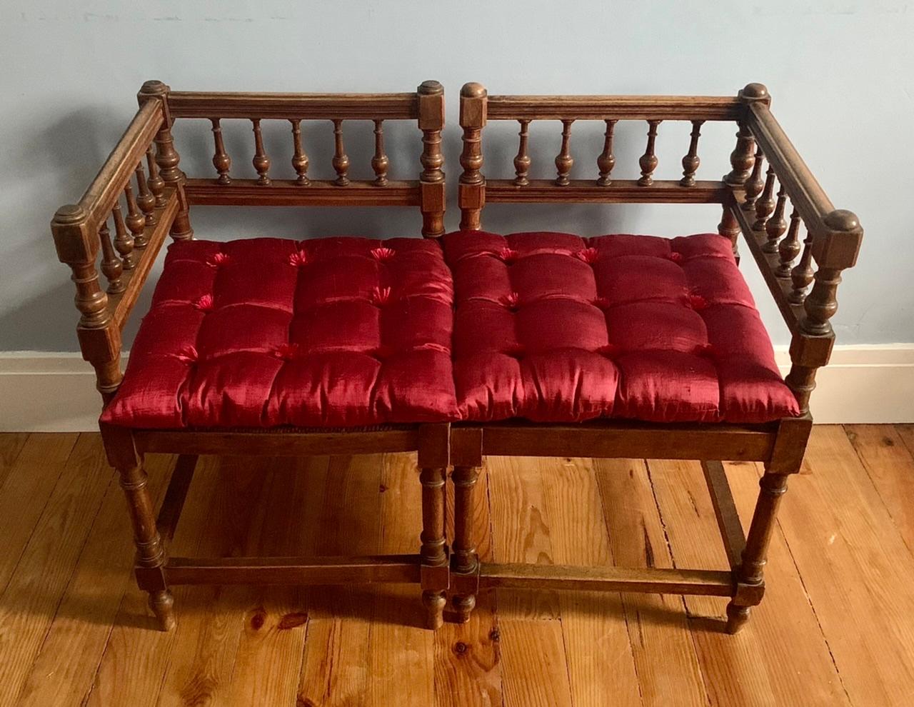 Ensemble de deux chaises en osier 19ème siècle  en vente 2