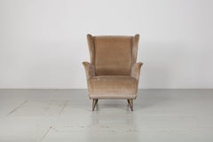 Set of two wing chairs, designed and manufactured by I.S.A. Bergamo, Italy, 1950