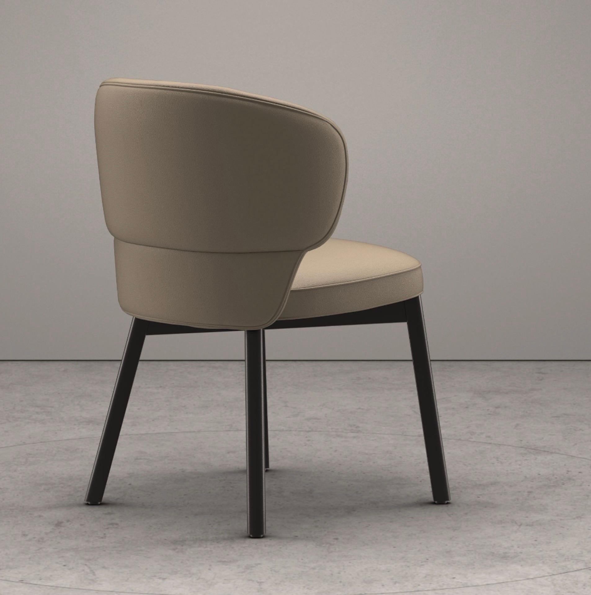XXIe siècle et contemporain Ensemble de deux chaises Morton en cuir Nappa de Wittmann conçues par  Sebastian Herkner en vente