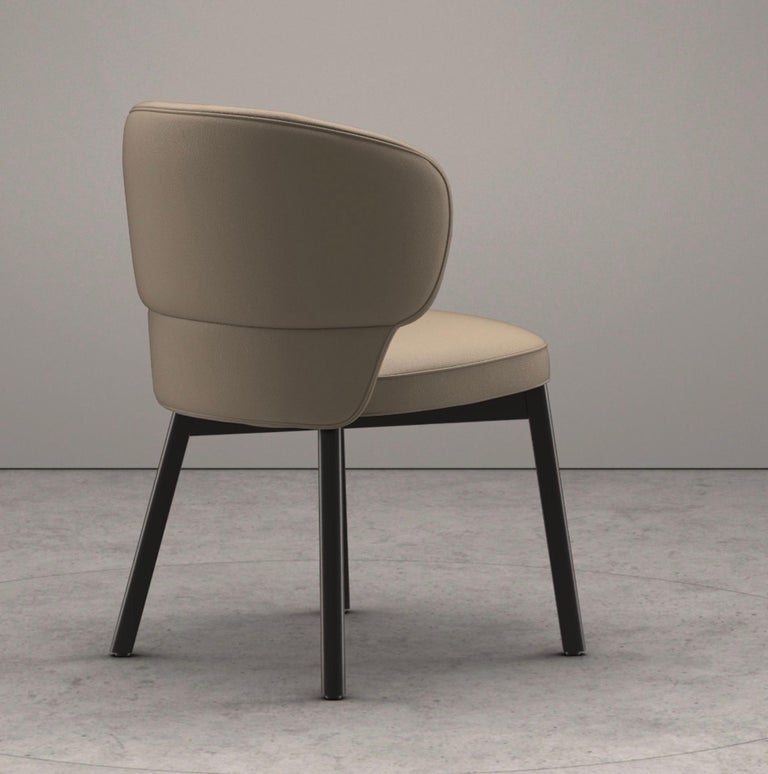 Set of Two Wittmann Nappa Leather Morton Chairs Designed by