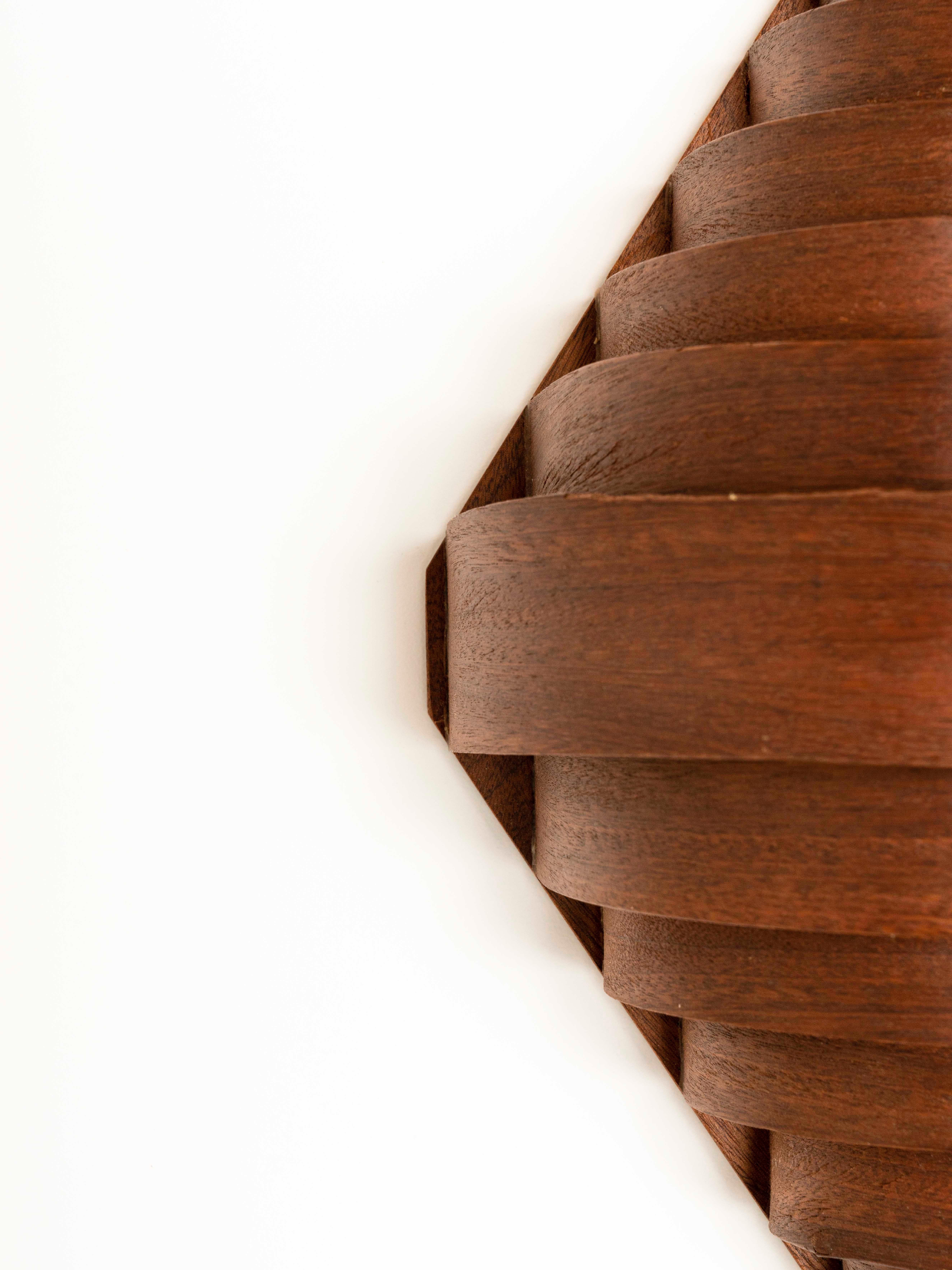 Set of Two Wooden Wall Lights by Hans-Agne Jakobsson, Sweden, 1960s 2
