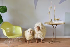 Set of Two Wool Sheeps Sculpture by Hans-Peter Krafft for Meier Germany