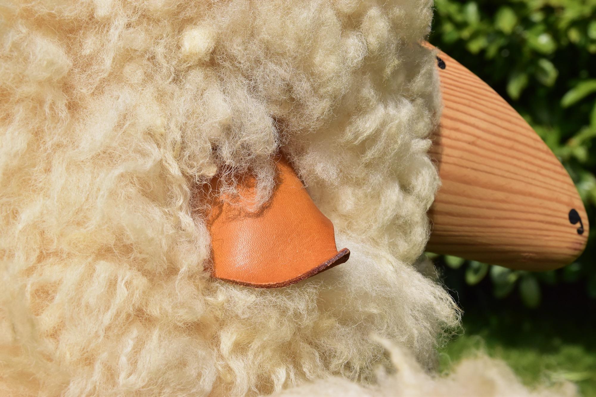 Late 20th Century Set of Two Wool Sheeps Sculpture by Hans-Peter Krafft for Meier Germany