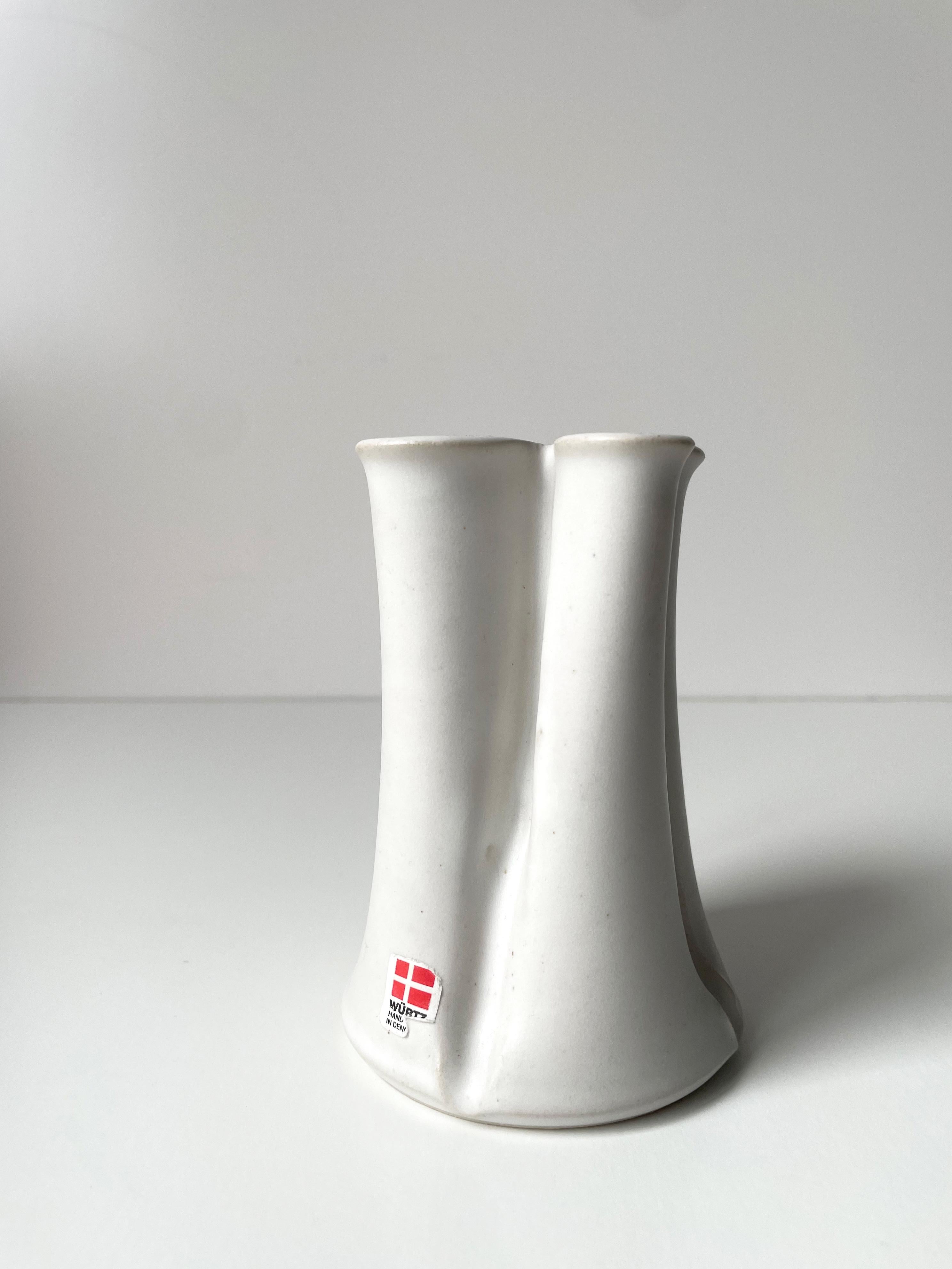Satz von zwei dänischen organischen modernen Keramikvasen, Würtz, 1980er Jahre im Angebot 2