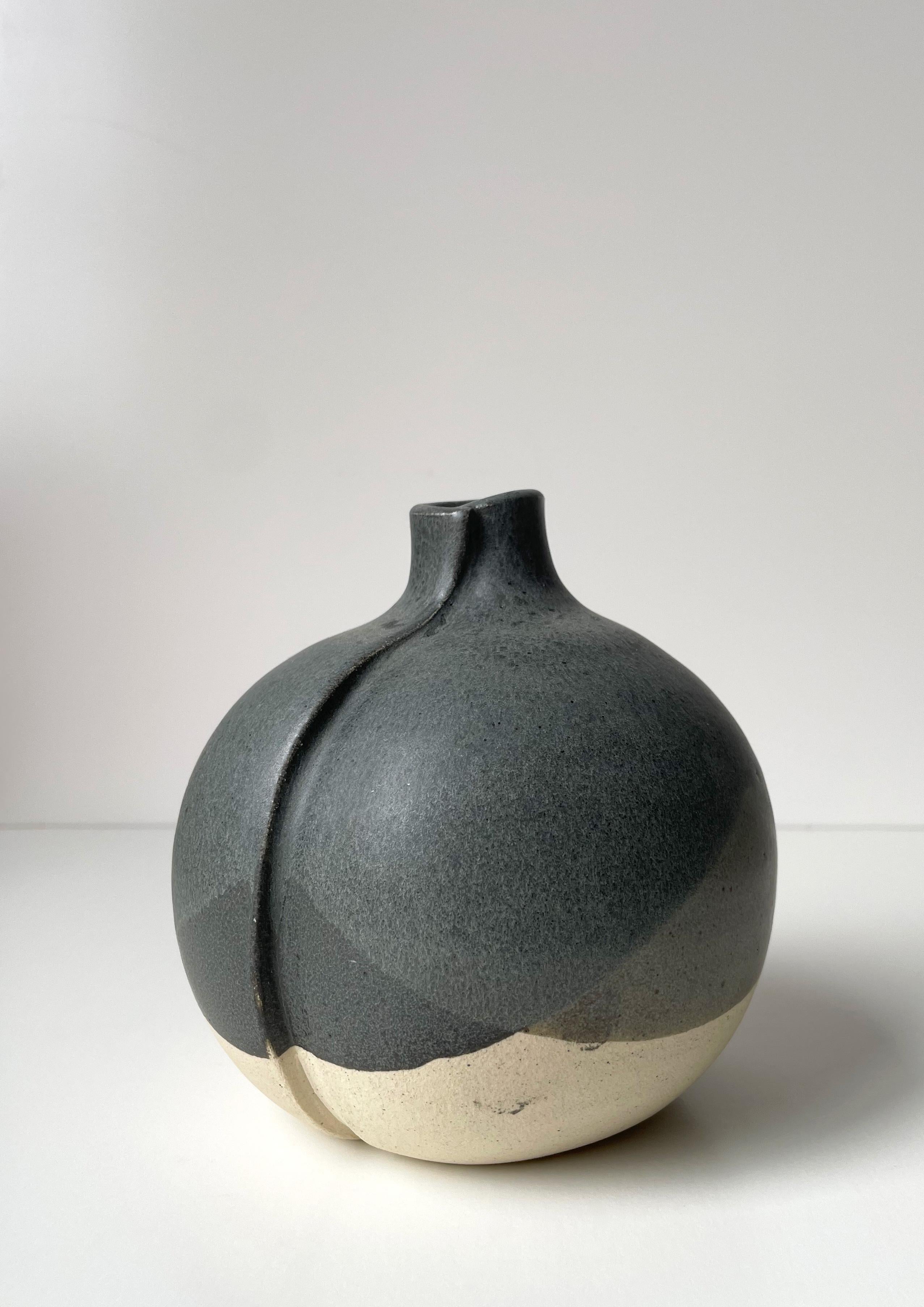 20th Century Set of Two Danish Organic Modern Ceramic Vases, Würtz, 1980s For Sale