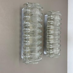 Set of Two Glass Wall Lights TYNELL attr. by Glashütte Limburg, Germany, 1970