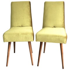 Set of Two Yellow Chairs from 1970s