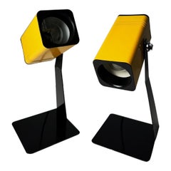 Set of Two Yellow Fase Spot Desk Lamps - Vintage Spanish Design, 1970s