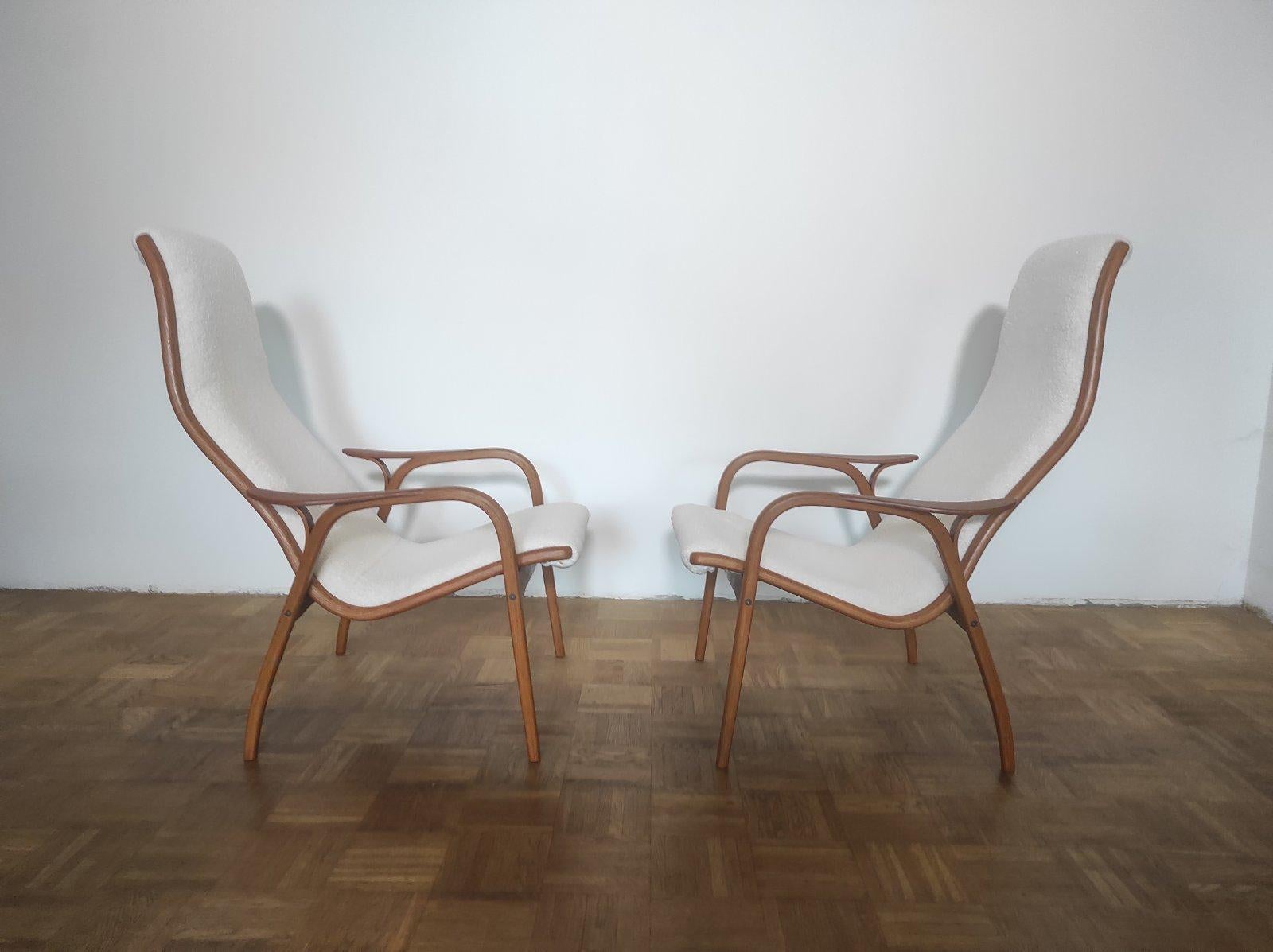 Yngve Ekstrom Lamino Longue Chairs For Swedese 1970