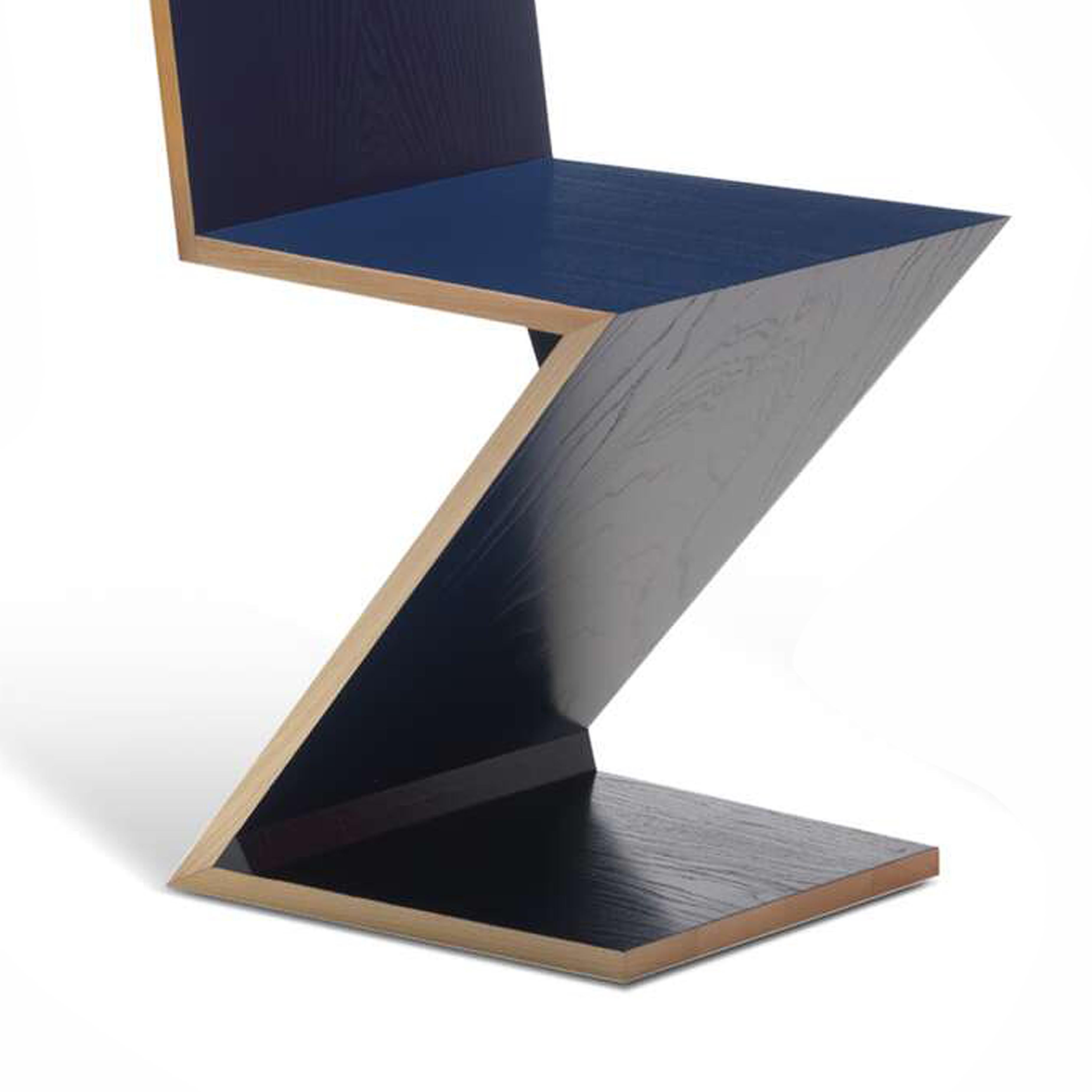 Set aus zwei Zickzack-Gläsern  Stuhl von Gerrit Thomas Rietveld für Cassina (Moderne der Mitte des Jahrhunderts) im Angebot