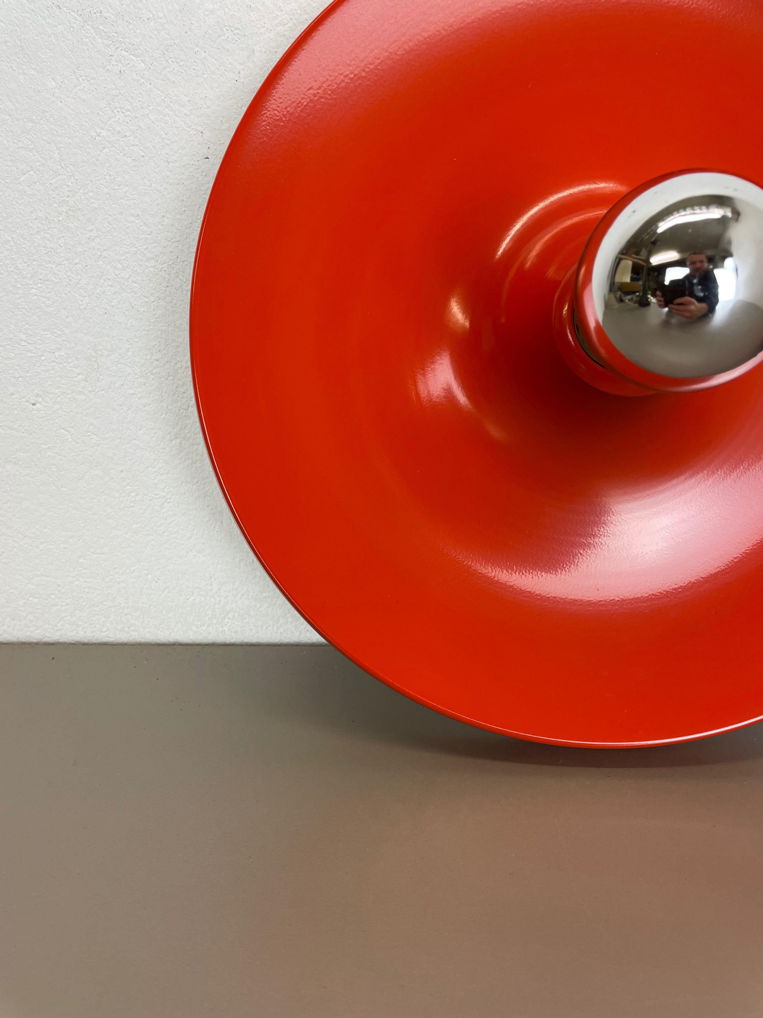 Set of Two Charlotte Perriand Style Disc Wall Light by Honsel Attr., Germany 70s For Sale 2