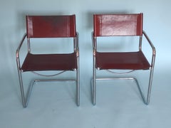 Set of TwoUNIFOR Cantilever Chair By Tito Agnoli 1970s