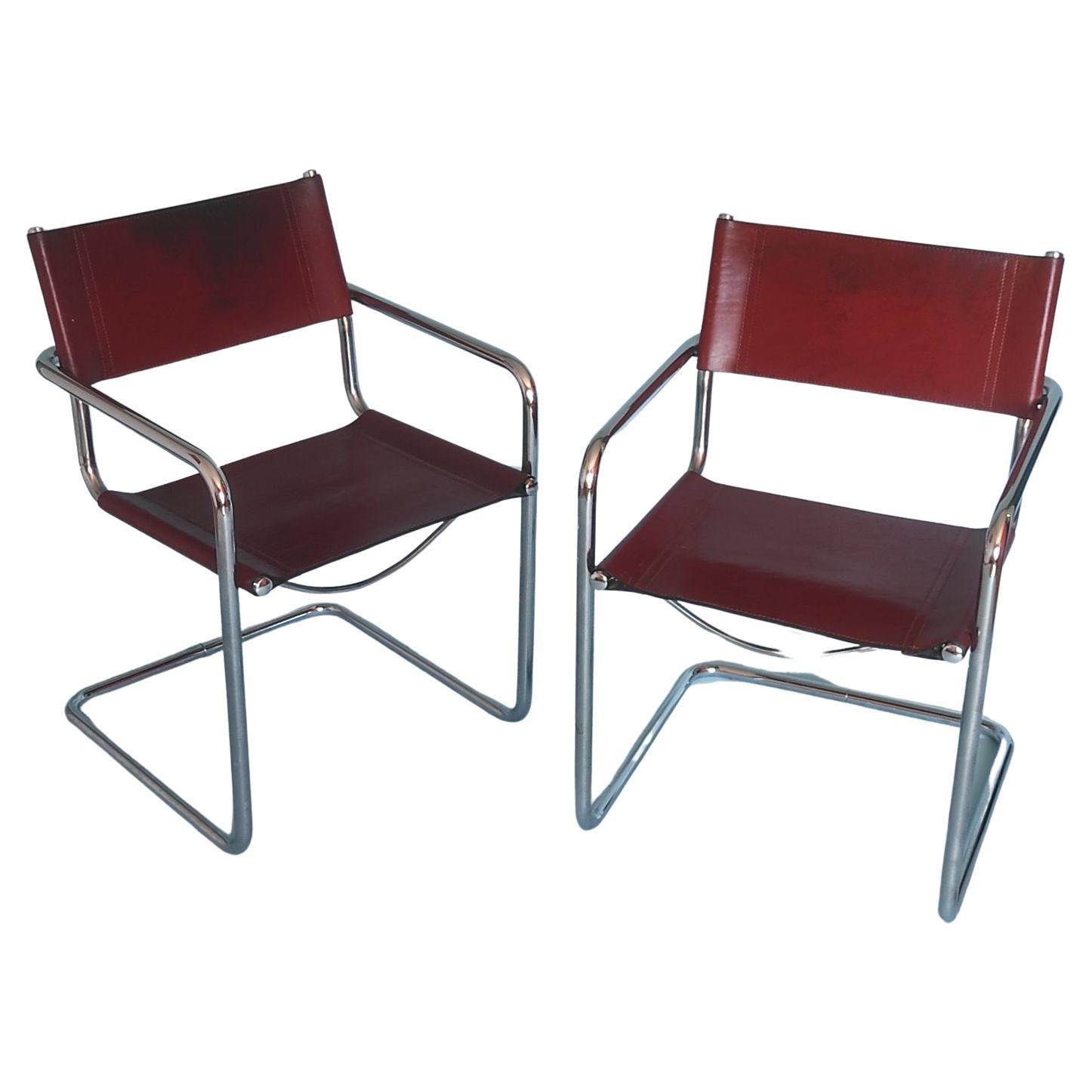  Set of TwoUNIFOR Cantilever Chair By Tito Agnoli 1970s For Sale