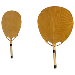 Set of ‘Uchiwa’ Fan Wall Lamps by Ingo Maurer, 1974
