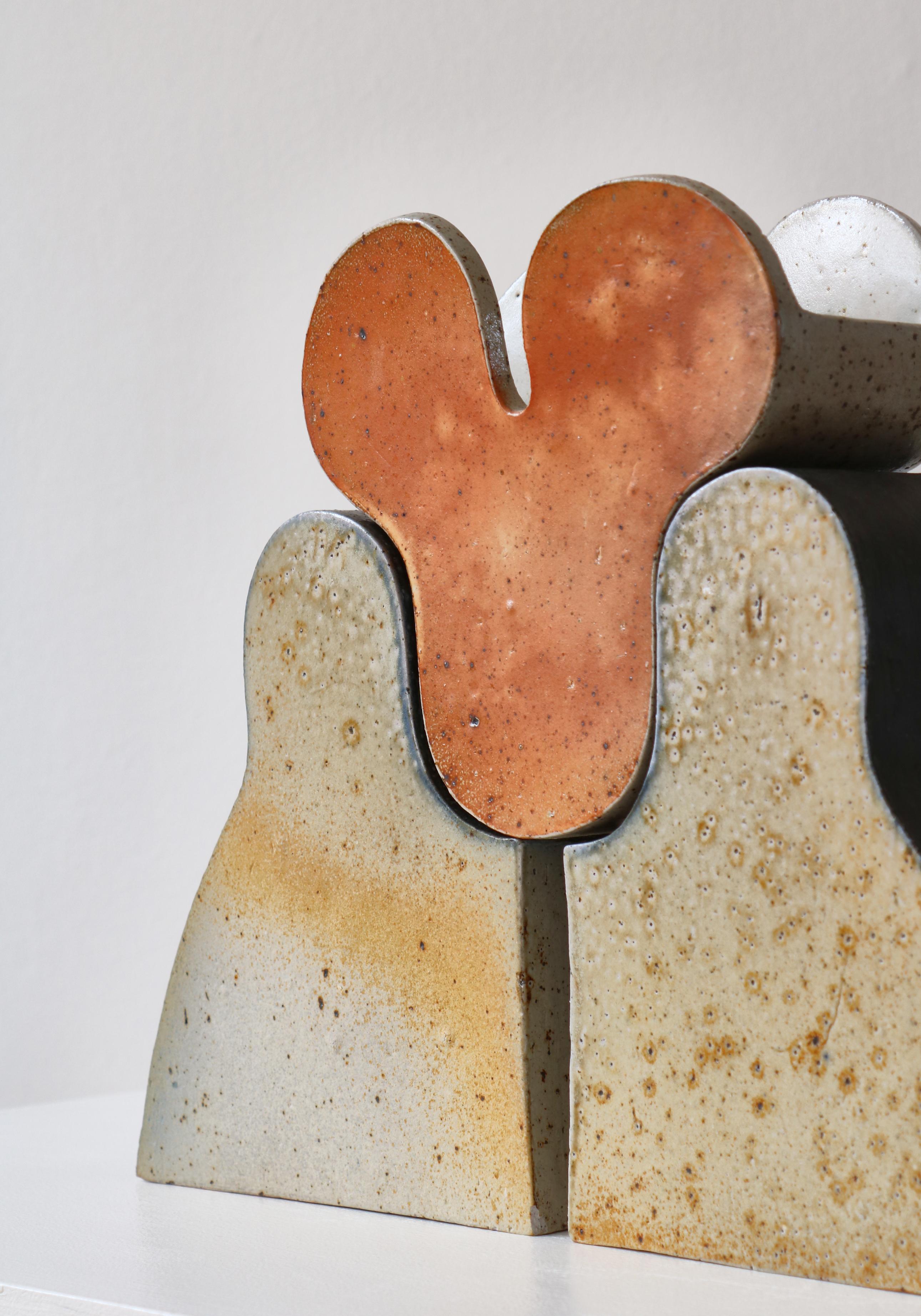 Ensemble de vases sculpturaux uniques en grès par Bente Hansen, Danemark, années 1970 en vente 3