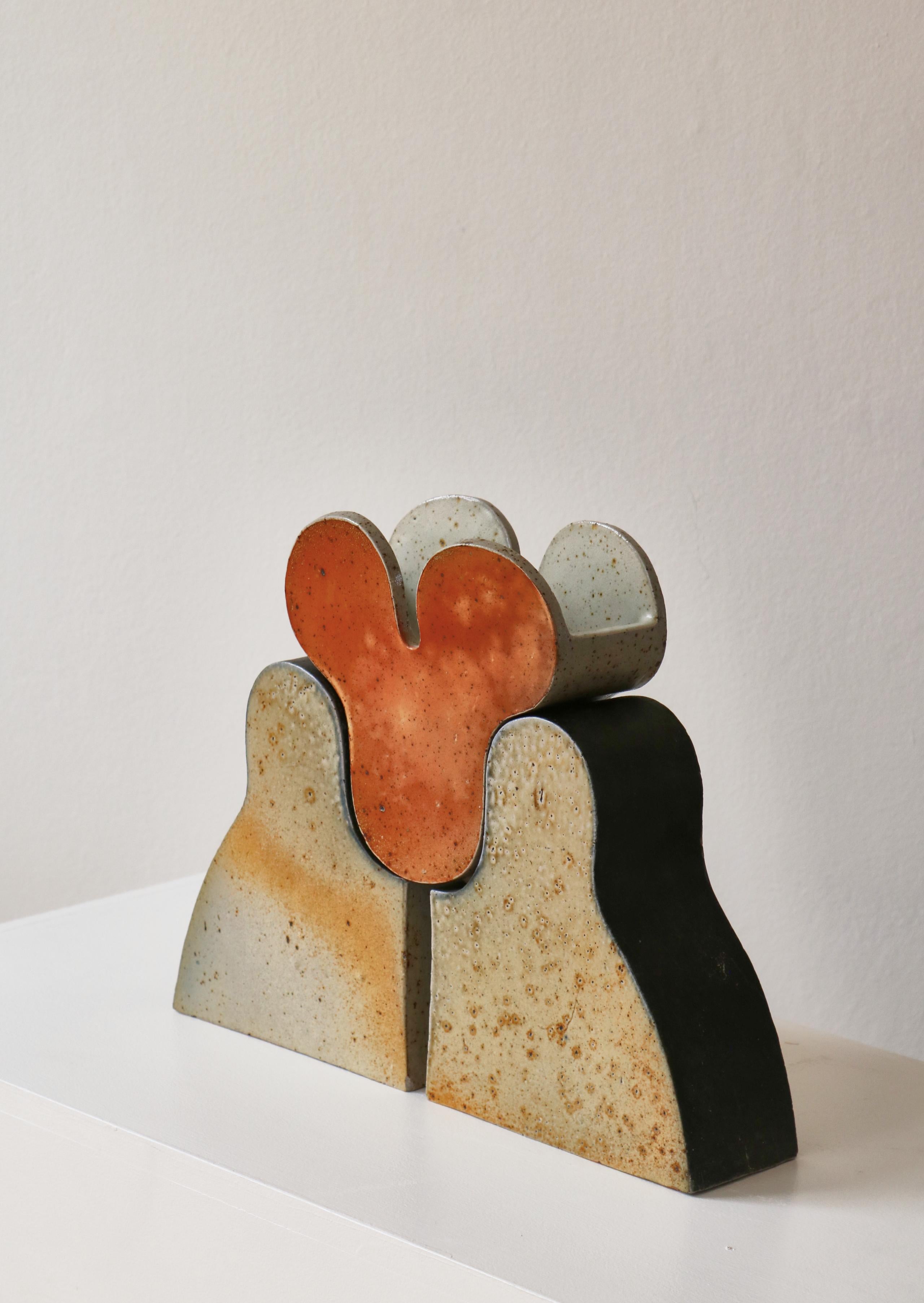 Ensemble de vases sculpturaux uniques en grès par Bente Hansen, Danemark, années 1970 en vente 4