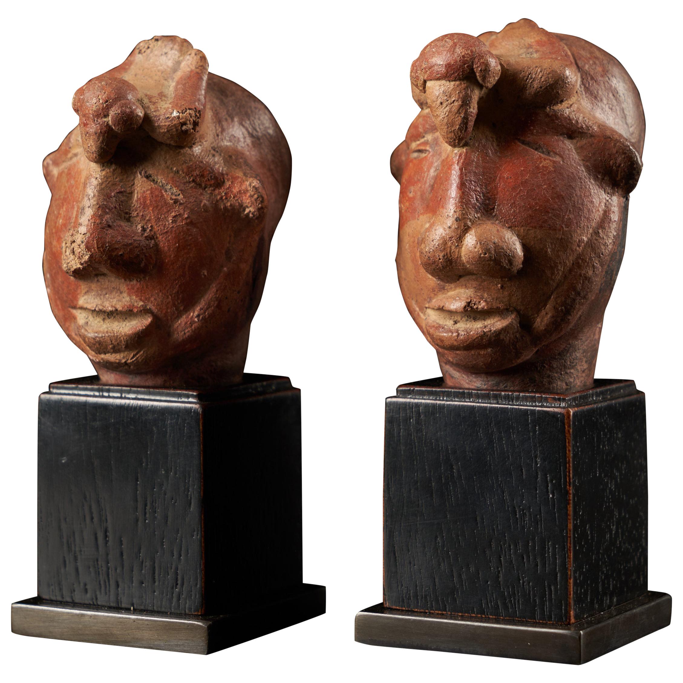 Set of Unknown Miniature Terracotta Heads For Sale