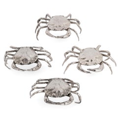 Set of Unusual Spanish Crab Boxes in Solid Silver