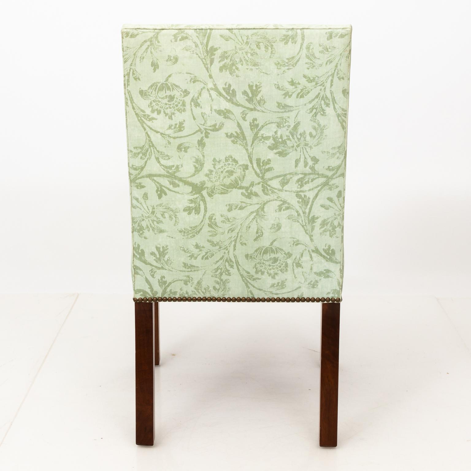 Wood Set of Upholstered Dining Chairs